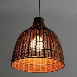 Estilo Rural Cany Art Criativo Feito à Mão Por The Cane Makes Up Droplight Lamp