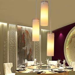 Cilíndrico Vidro Reto Cabeça Única Tambor Tambor Simples Droplight Lâmpada Iluminação