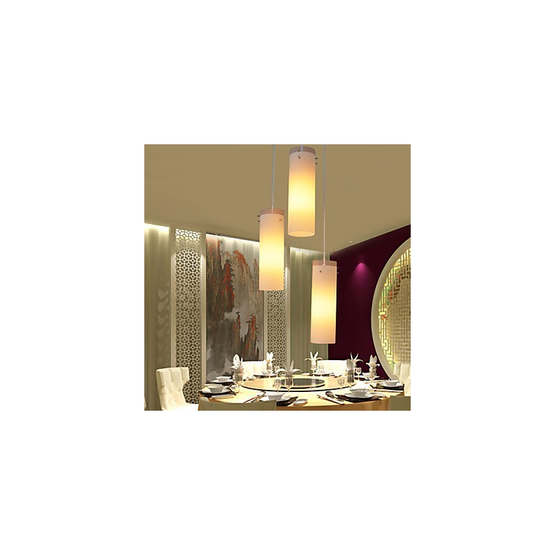 Cilíndrico Vidro Reto Cabeça Única Tambor Tambor Simples Droplight Lâmpada Iluminação