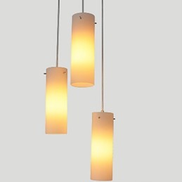 Cilíndrico Vidro Reto Cabeça Única Tambor Tambor Simples Droplight Lâmpada Iluminação