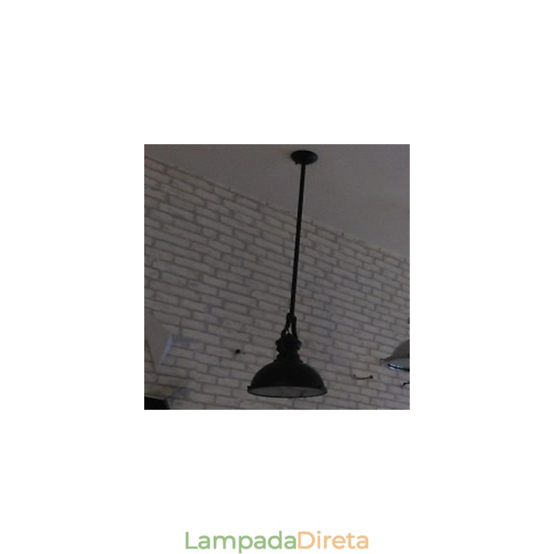 Lustre de ferro americano Lustre de cabeça única preto industrial