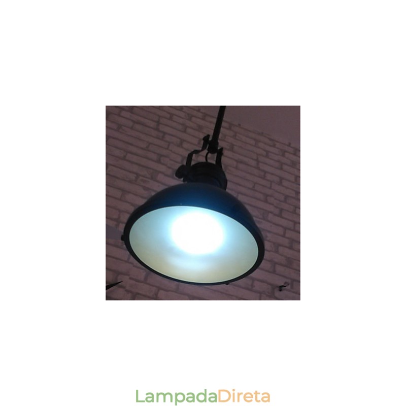 Lustre de ferro americano Lustre de cabeça única preto industrial