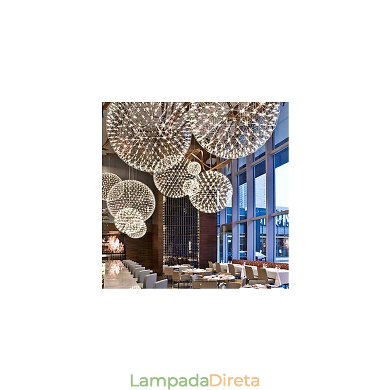 Lustre Contemporâneo Criativo Redondo Droplight Lâmpada Luz