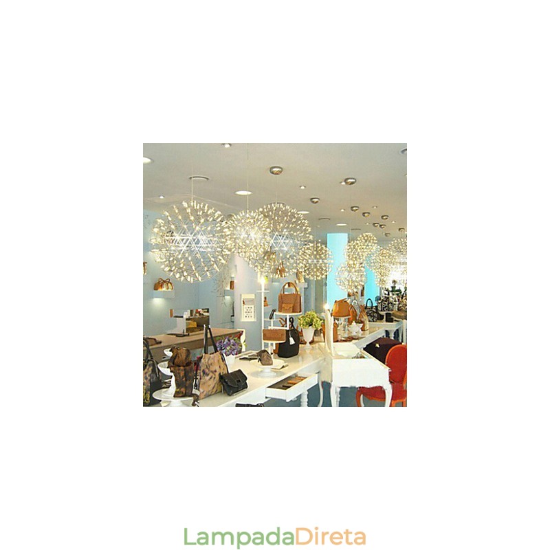 Lustre Contemporâneo Criativo Redondo Droplight Lâmpada Luz