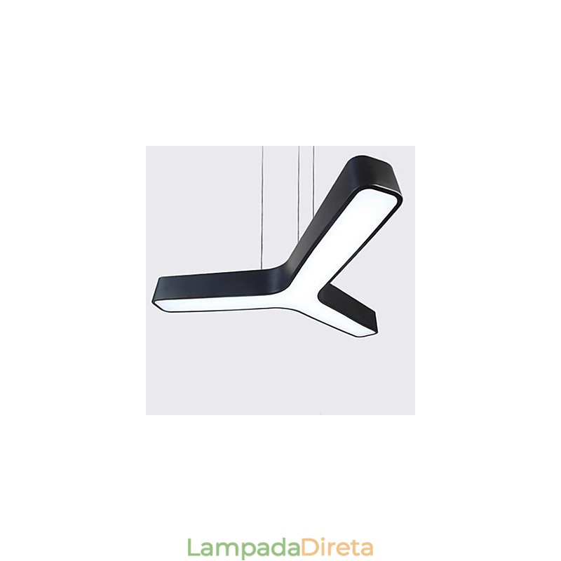 Luminária pendente de metal contemporânea moderna