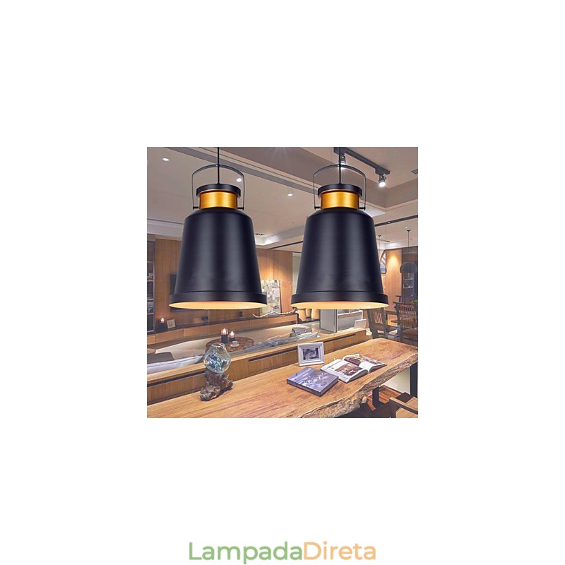 Luminária pendente retrô Metal Café luminárias pendentes