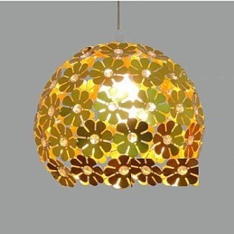 Luminária pendente de cristal com cabeça única e flor de ameixa moderna