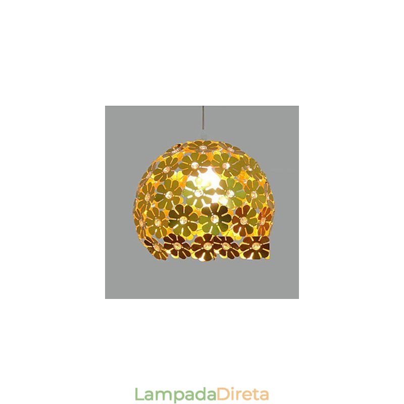 Luminária pendente de cristal com cabeça única e flor de ameixa moderna