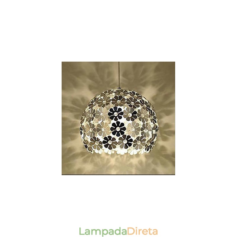 Luminária pendente de cristal com cabeça única e flor de ameixa moderna