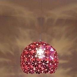 Luminária pendente de cristal com cabeça única e flor de ameixa moderna