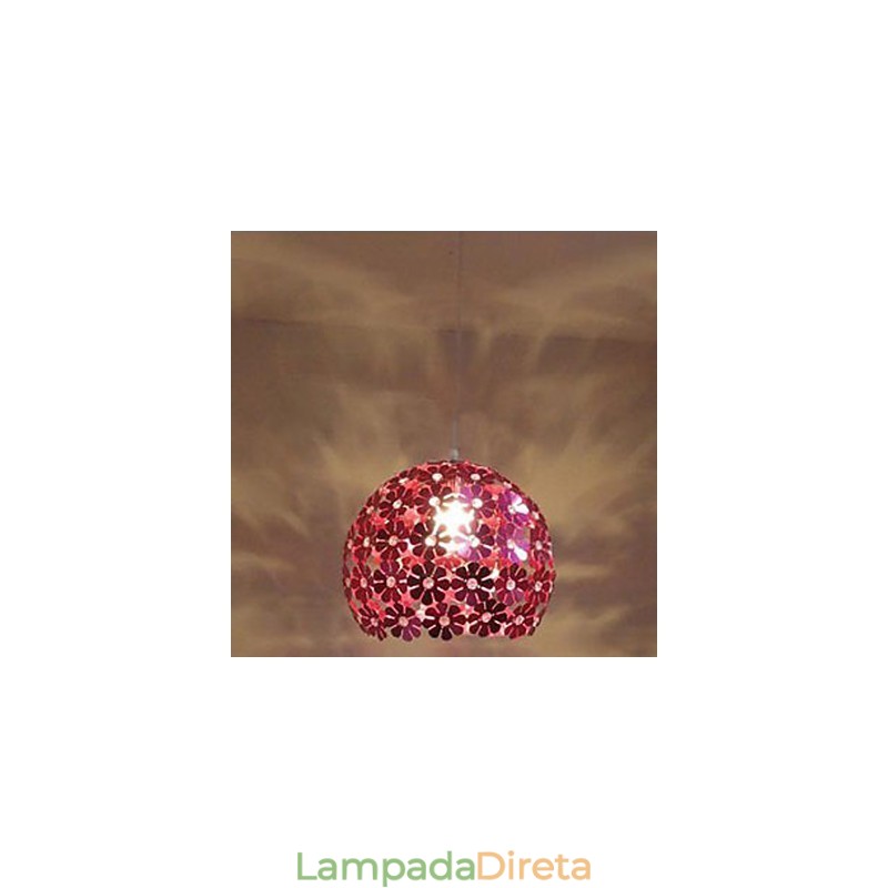 Luminária pendente de cristal com cabeça única e flor de ameixa moderna