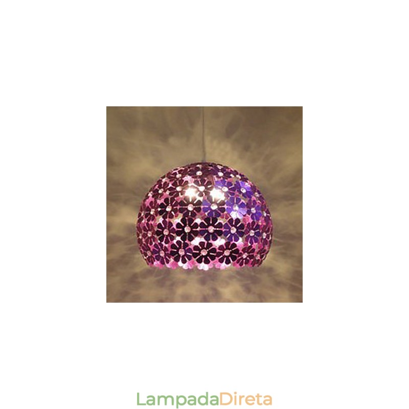 Luminária pendente de cristal com cabeça única e flor de ameixa moderna