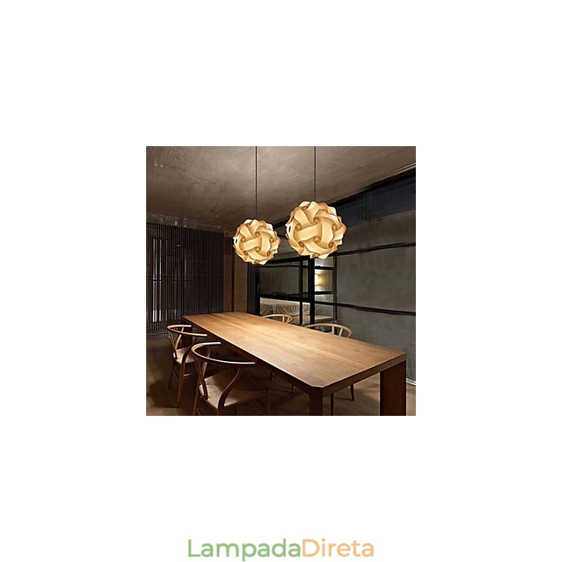 Luminária pendente moderna DIY de esfera 25cm