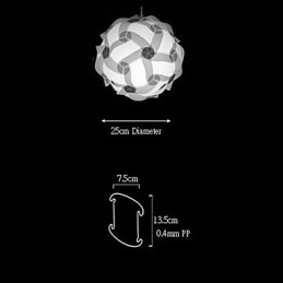Luminária pendente moderna DIY de esfera 25cm