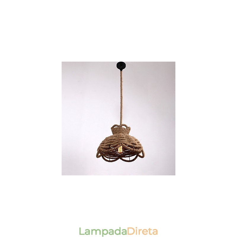 Luzes pendentes estilo mini moderno contemporâneo country corda iluminação