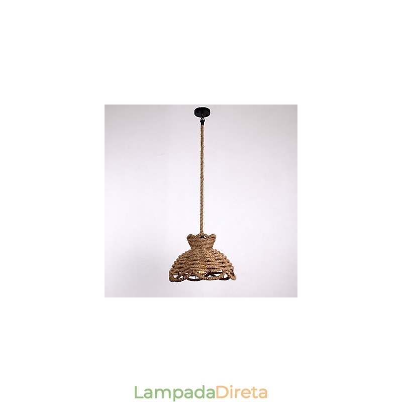 Luzes pendentes estilo mini moderno contemporâneo country corda iluminação