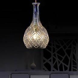Luminária pendente de metal cristal contemporânea moderna