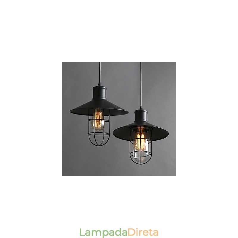 Lustre de gaiola de pássaro de cabeça única