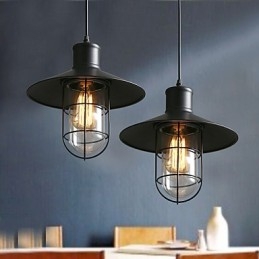 Lustre de gaiola de pássaro de cabeça única