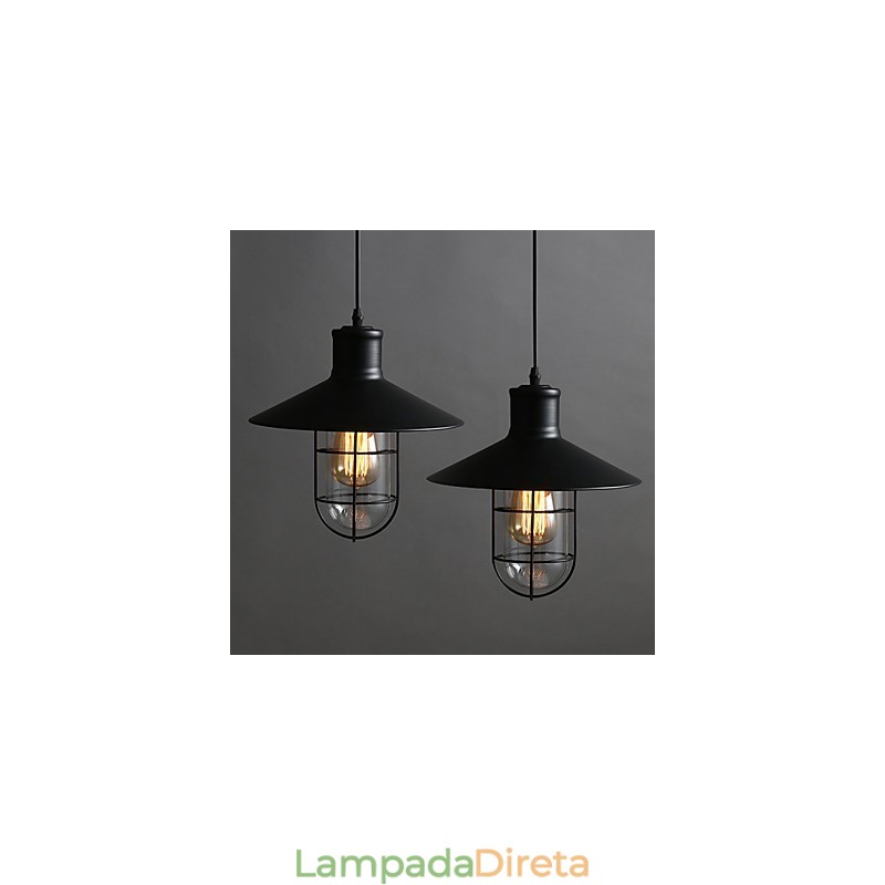 Lustre de gaiola de pássaro de cabeça única