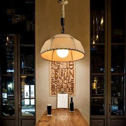 Um breve lustre de corda de cânhamo semicírculo da Vogue Lights