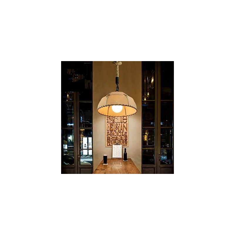 Um breve lustre de corda de cânhamo semicírculo da Vogue Lights