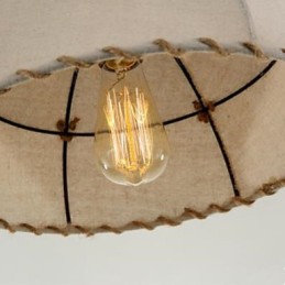 Um breve lustre de corda de cânhamo semicírculo da Vogue Lights