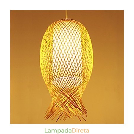Modern Teahouse Bamboo Weaving Decoração de bambu Droplight Lamp Modern Teahouse Bamboo Weaving Decoração de bambu Droplight Lamp