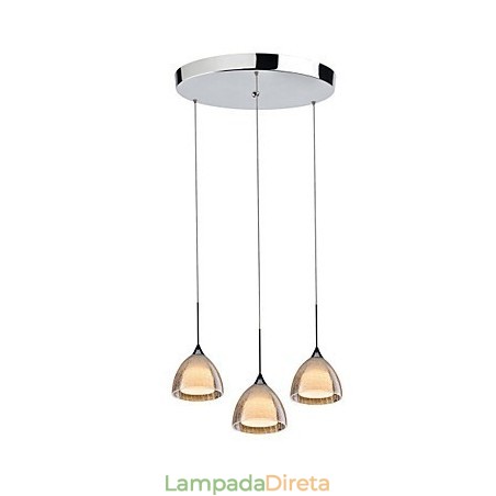 3 Luzes Duas Camadas Pendente Ilha Luz Vidro Crack Cromado Polido 3 Luzes Duas Camadas Pendente Ilha Luz Vidro Crack Cromado Polido