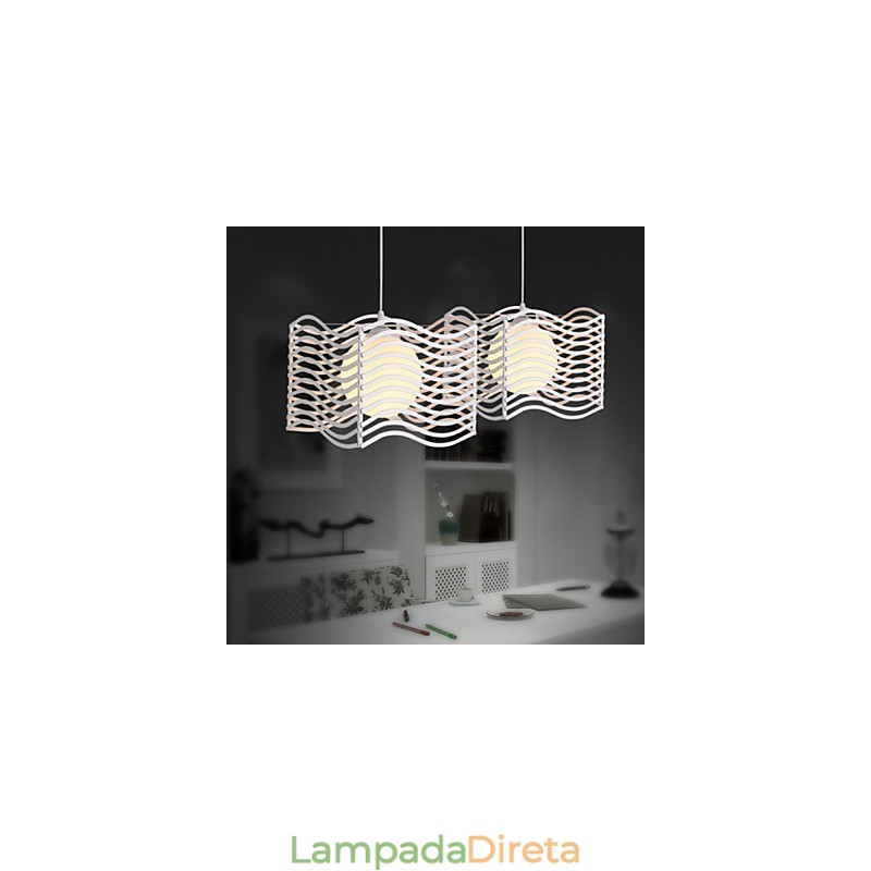 Luminária pendente de metal contemporânea moderna
