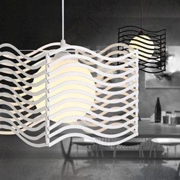 Luminária pendente de metal contemporânea moderna