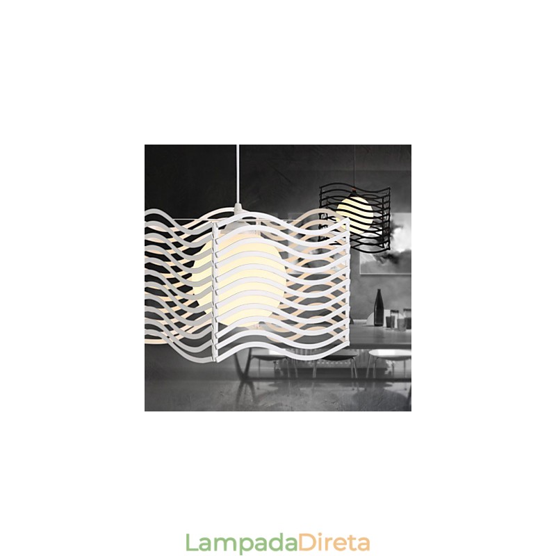 Luminária pendente de metal contemporânea moderna