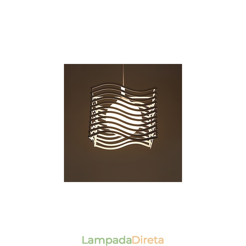 Luminária pendente de metal contemporânea moderna