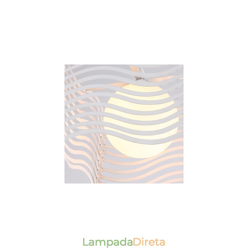 Luminária pendente de metal contemporânea moderna