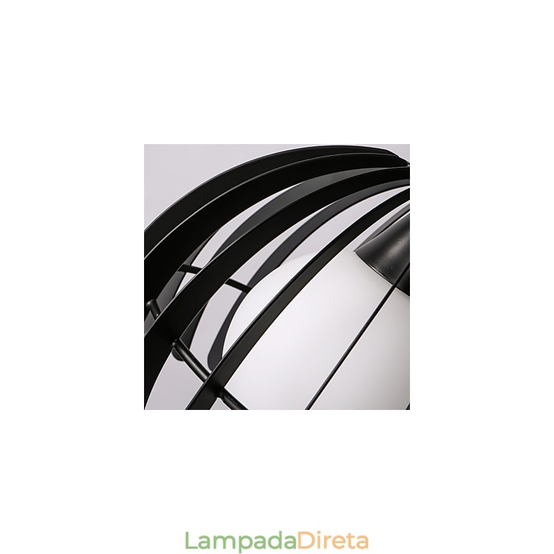 Luminária pendente de metal contemporânea moderna