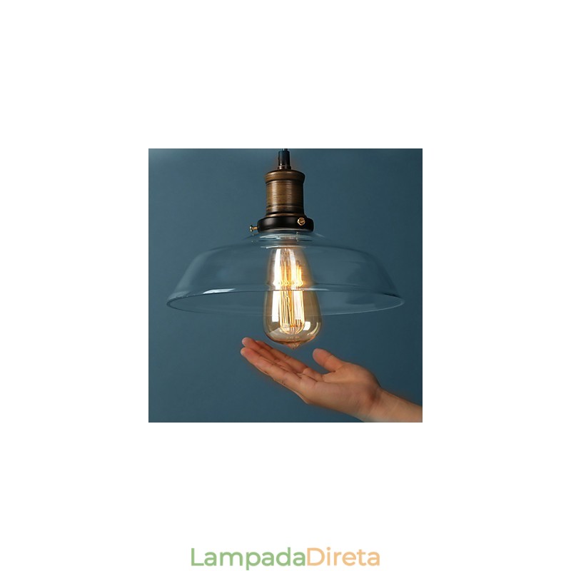 Luminária pendente de vidro moderna Luminária pendente simples Luminária pendente de café
