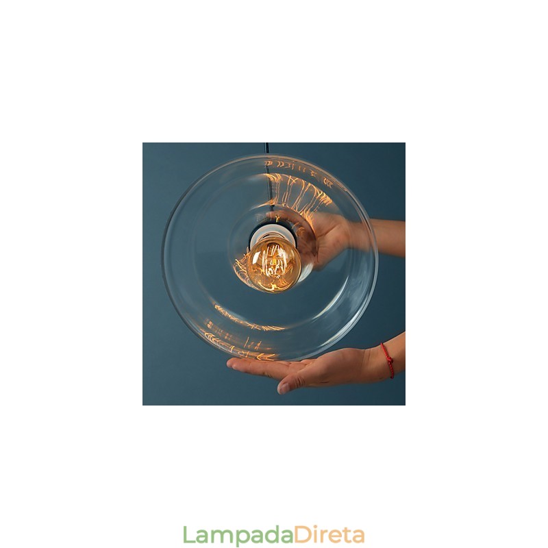 Luminária pendente de vidro moderna Luminária pendente simples Luminária pendente de café