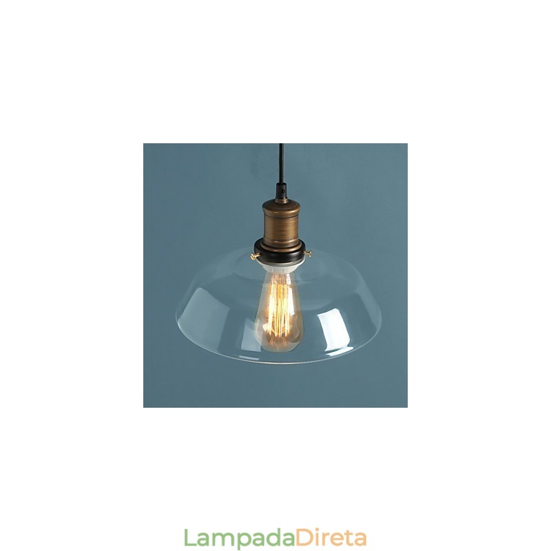 Luminária pendente de vidro moderna Luminária pendente simples Luminária pendente de café