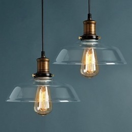 Luminária pendente de vidro moderna Luminária pendente simples Luminária pendente de café