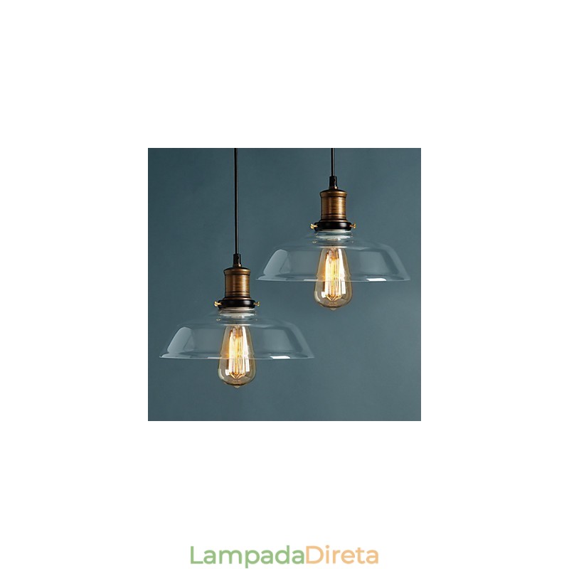 Luminária pendente de vidro moderna Luminária pendente simples Luminária pendente de café