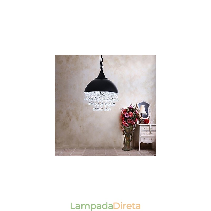 Lustre de ferro em forma de maçã de cabeça única minimalista retrô americano