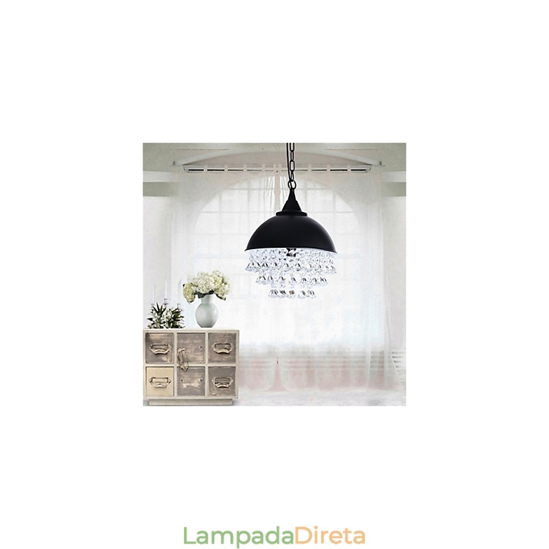 Lustre de ferro em forma de maçã de cabeça única minimalista retrô americano