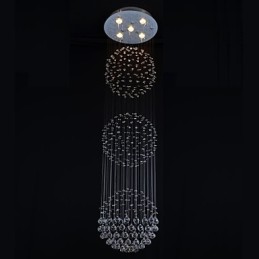 Moderno Contemporâneo Cristal Cromado Metal Montagem Embutida