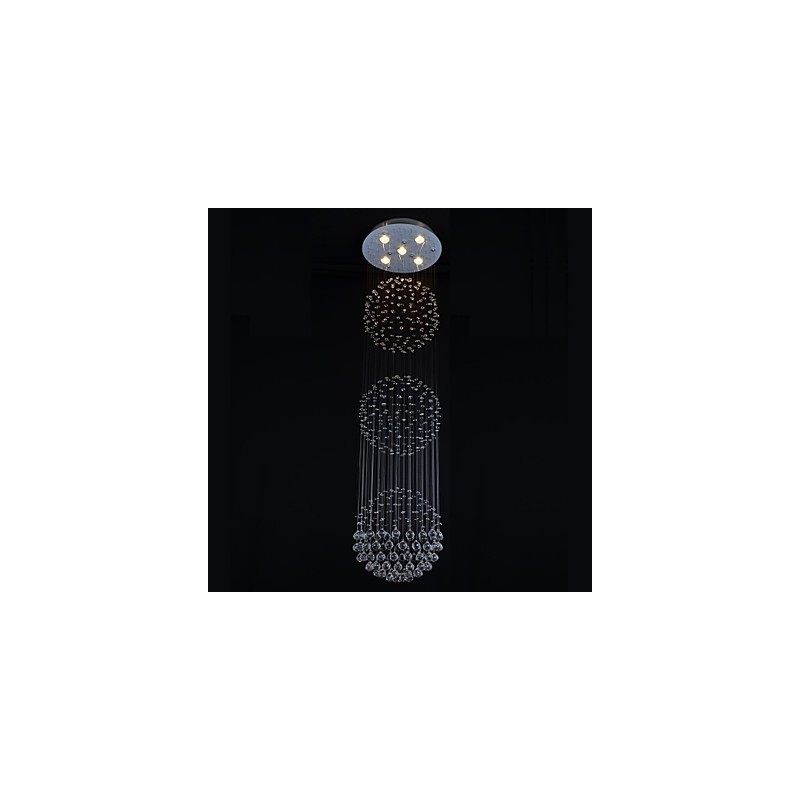 Moderno Contemporâneo Cristal Cromado Metal Montagem Embutida