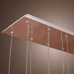 Luminária pendente moderna contemporânea de cristal cromado em metal