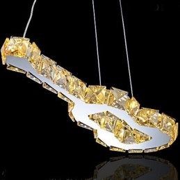 Luminária pendente de metal cristal contemporânea moderna