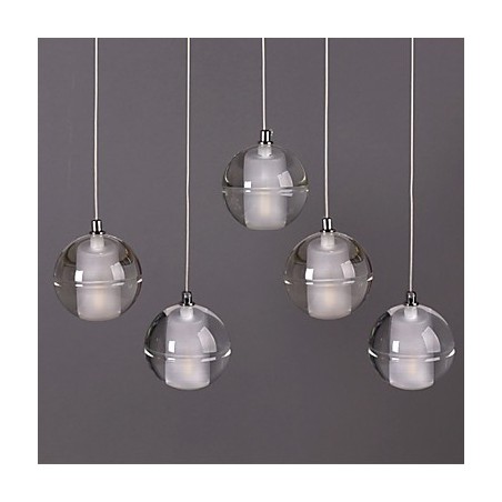 1 Luminária pendente de pedra de vidro cristalino Café Luminária pendente decorativa Iluminação pendente