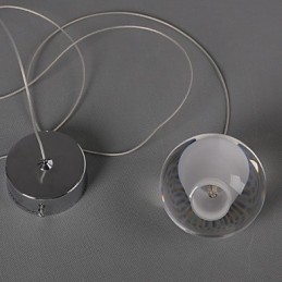 1 Luminária pendente de pedra de vidro cristalino Café Luminária pendente decorativa Iluminação pendente