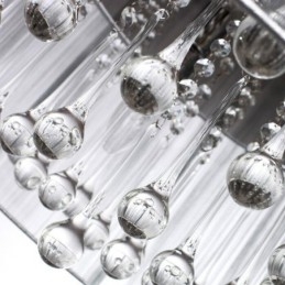 Lustre de cristal cromado clássico tradicional em metal