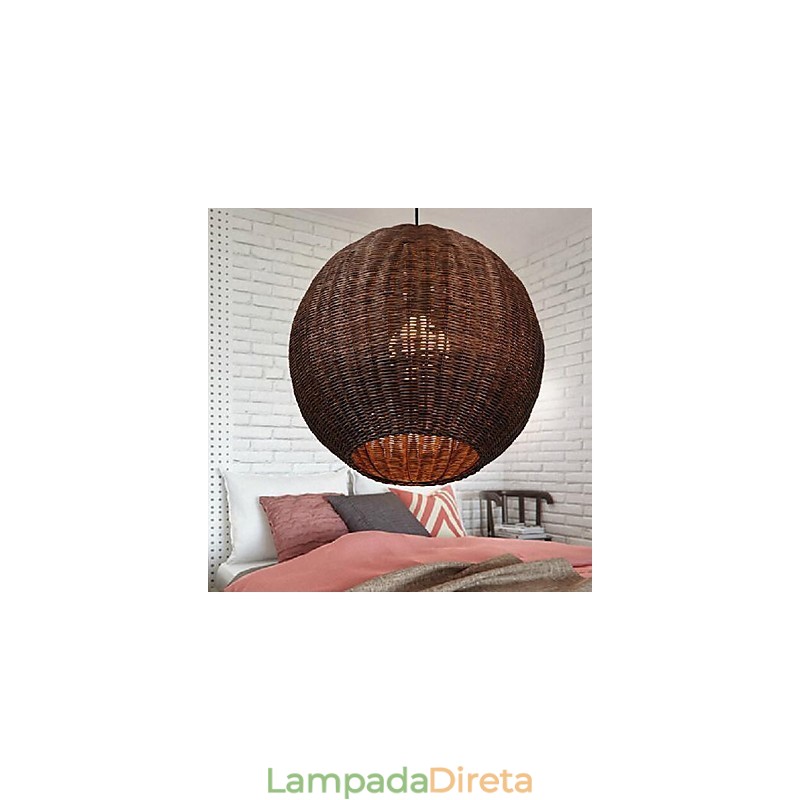 Luminária pendente de metal moderna e contemporânea com globo de país